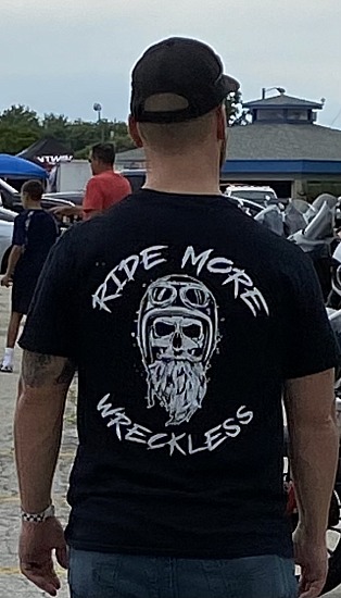 Ride More WreckLess Skull Tee